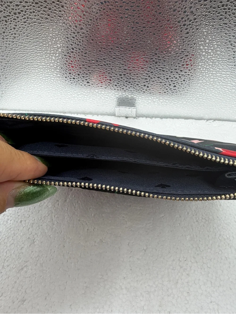 Kate Spade Black Floral Wristlet LIKE NEW